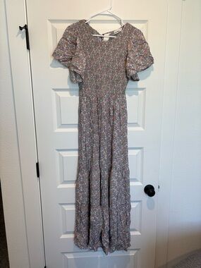 In Bloom Floral Smocked Maxi Dress